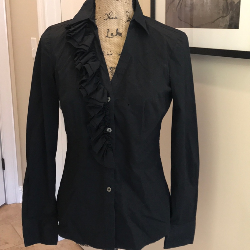 Black limited size small button up shirt